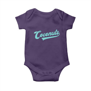 Vintage Coconut Baby Onesie Retro Throwback Popular Fruit Humor Coconuts Classic TS10 Purple Print Your Wear