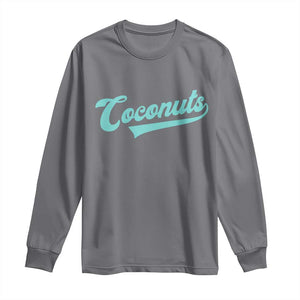 Vintage Coconut Long Sleeve Shirt Retro Throwback Popular Fruit Humor Coconuts Classic TS10 Charcoal Print Your Wear