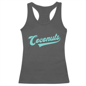 Vintage Coconut Racerback Tank Top Retro Throwback Popular Fruit Humor Coconuts Classic TS10 Dark Heather Print Your Wear
