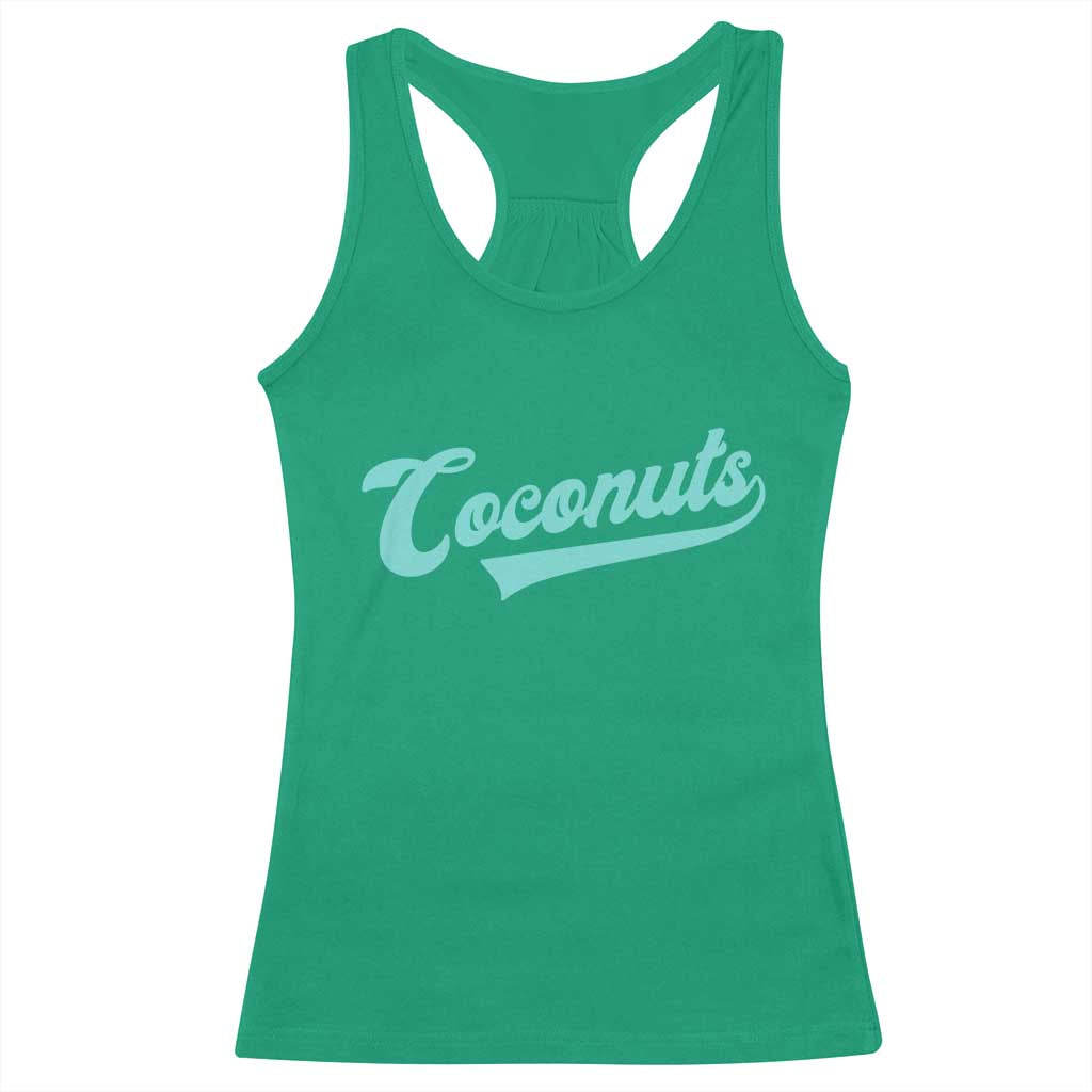 Vintage Coconut Racerback Tank Top Retro Throwback Popular Fruit Humor Coconuts Classic TS10 Irish Green Print Your Wear