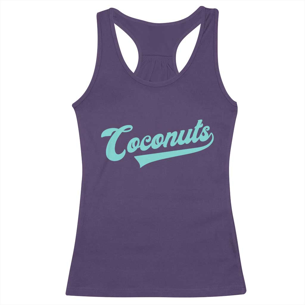 Vintage Coconut Racerback Tank Top Retro Throwback Popular Fruit Humor Coconuts Classic TS10 Purple Print Your Wear