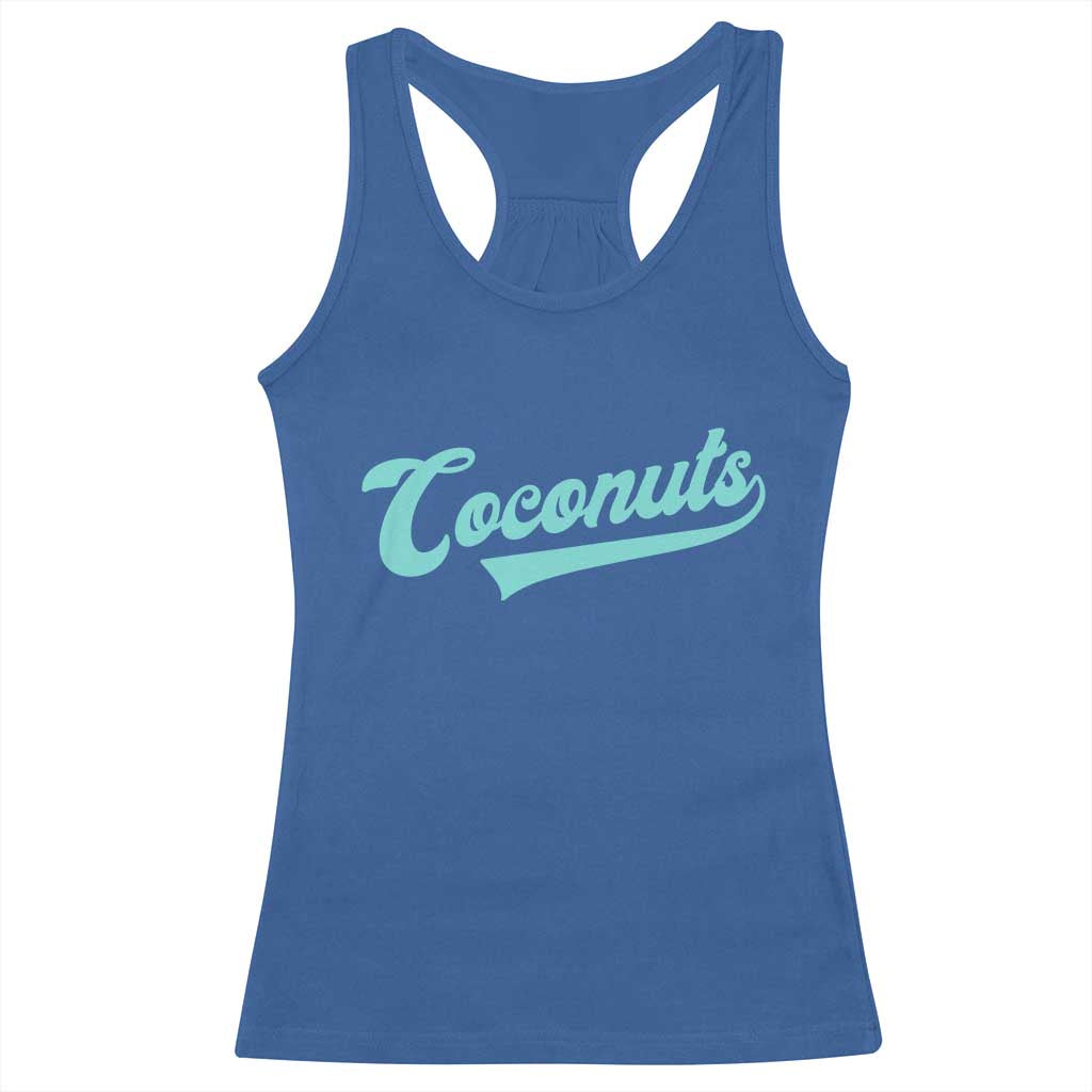 Vintage Coconut Racerback Tank Top Retro Throwback Popular Fruit Humor Coconuts Classic TS10 Royal Blue Print Your Wear