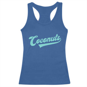 Vintage Coconut Racerback Tank Top Retro Throwback Popular Fruit Humor Coconuts Classic TS10 Royal Blue Print Your Wear