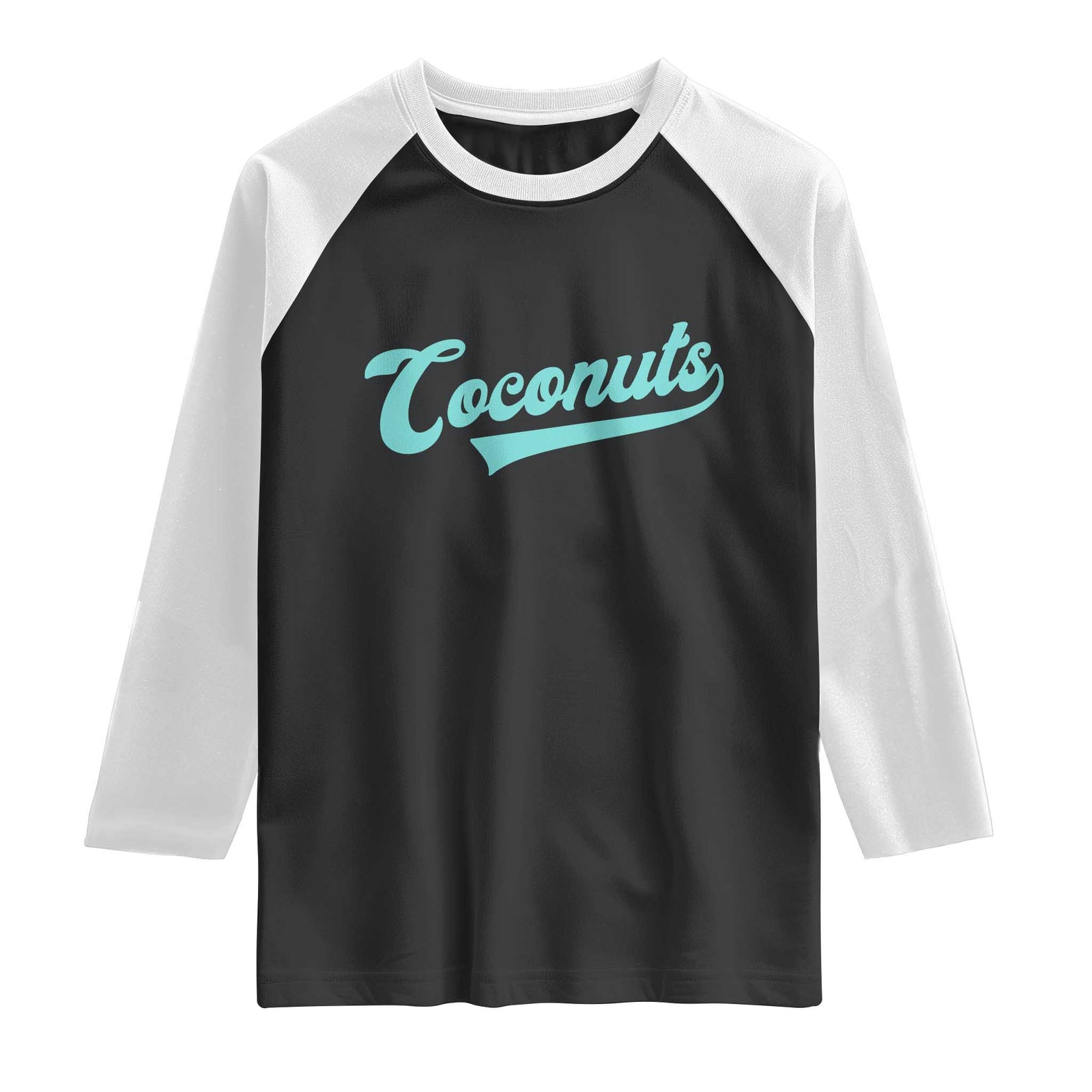 Vintage Coconut Raglan Shirt Retro Throwback Popular Fruit Humor Coconuts Classic TS10 Black White Print Your Wear