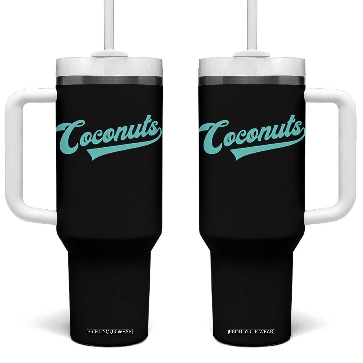 Vintage Coconut Tumbler With Handle Retro Throwback Popular Fruit Humor Coconuts Classic TS10 One Size: 40 oz Black Print Your Wear