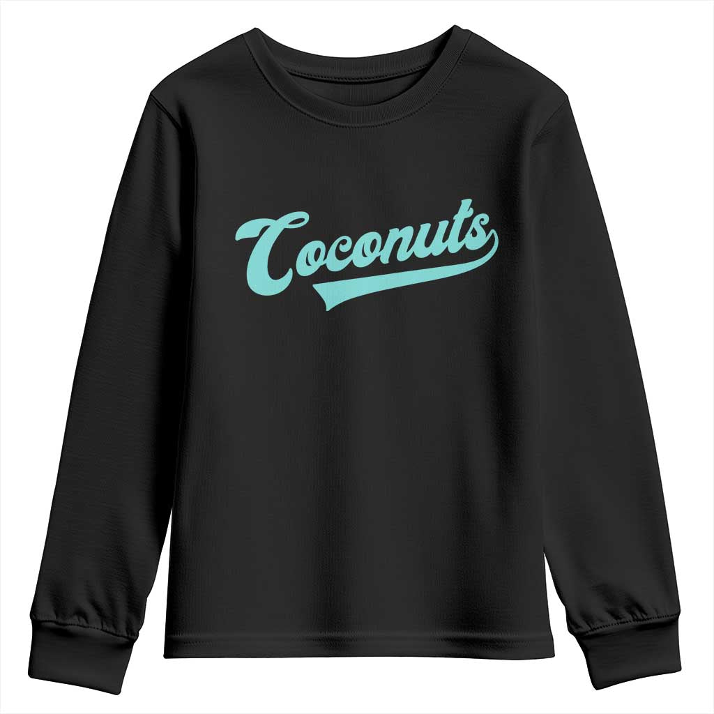 Vintage Coconut Youth Sweatshirt Retro Throwback Popular Fruit Humor Coconuts Classic TS10 Black Print Your Wear