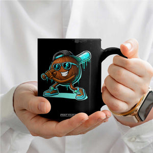 Coconut Baseball Player Coffee Mug Funny Baseball Drip Ice Cream Fruit Humor TS10 Print Your Wear