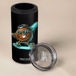 Coconut Baseball Player 4 in 1 Can Cooler Tumbler Funny Baseball Drip Ice Cream Fruit Humor TS10 Print Your Wear
