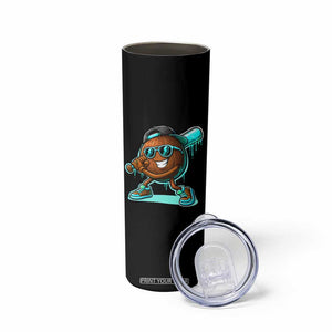 Coconut Baseball Player Skinny Tumbler Funny Baseball Drip Ice Cream Fruit Humor TS10 Print Your Wear