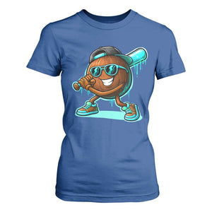 Coconut Baseball Player T Shirt For Women Funny Baseball Drip Ice Cream Fruit Humor TS10 Royal Blue Print Your Wear