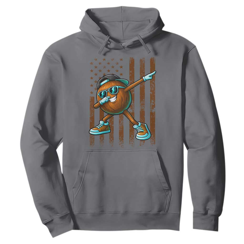 Dabbing Coconut Hoodie Retro American Flag Fruit Lover TS10 Charcoal Print Your Wear