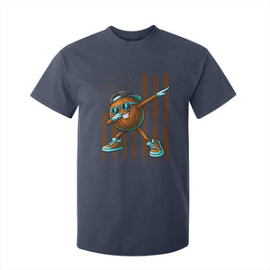 Dabbing Coconut T Shirt For Kid Retro American Flag Fruit Lover TS10 Navy Print Your Wear