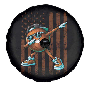Dabbing Coconut Spare Tire Cover Retro American Flag Fruit Lover TS10 Print Your Wear