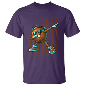 Dabbing Coconut T Shirt Retro American Flag Fruit Lover TS10 Purple Print Your Wear