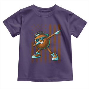 Dabbing Coconut Toddler T Shirt Retro American Flag Fruit Lover TS10 Purple Print Your Wear