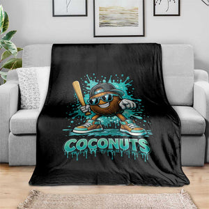 Baseball Coconut Throw Blanket Funny Graffiti Splatter Sports TS10 Print Your Wear