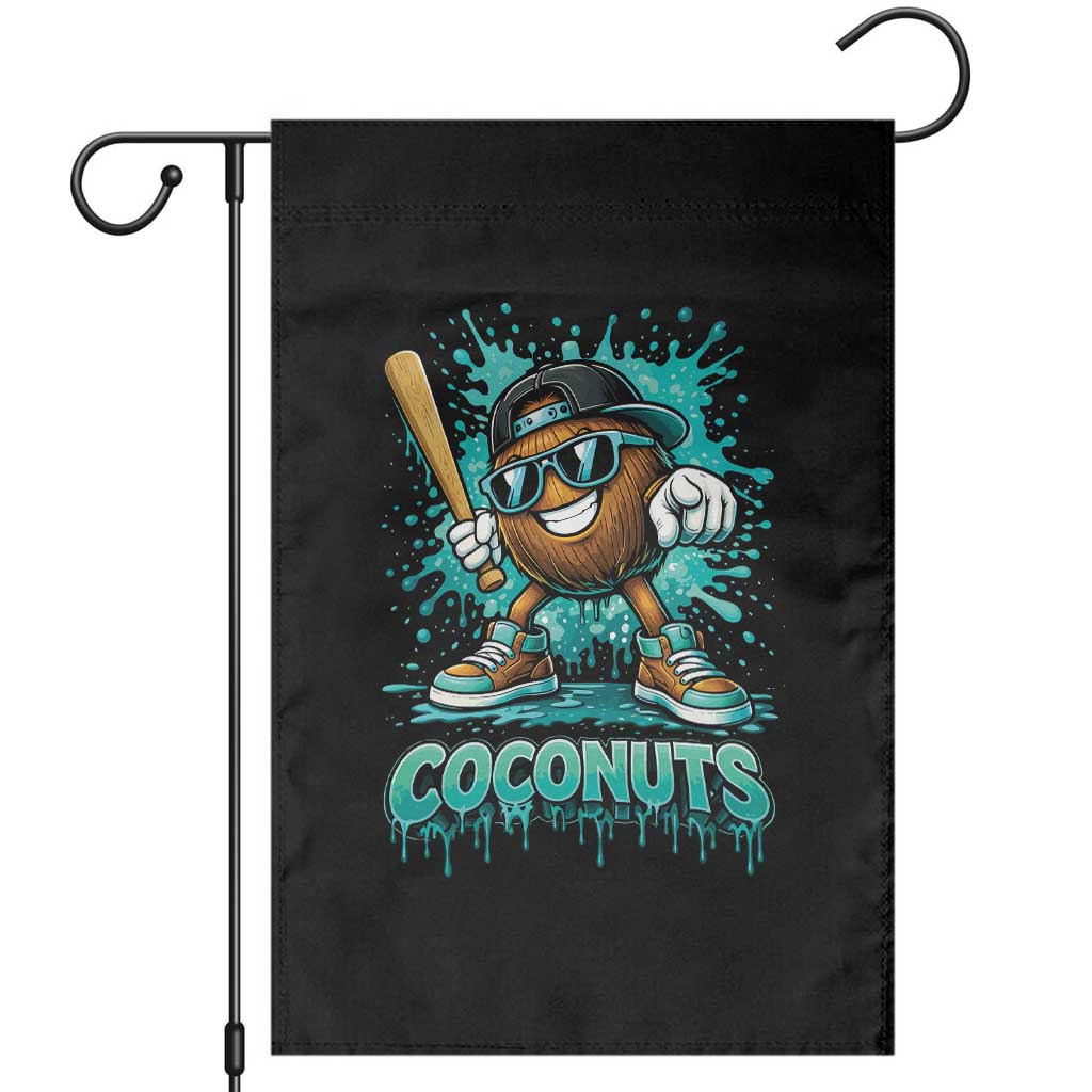 Baseball Coconut Garden Flag Funny Graffiti Splatter Sports TS10 Black Print Your Wear