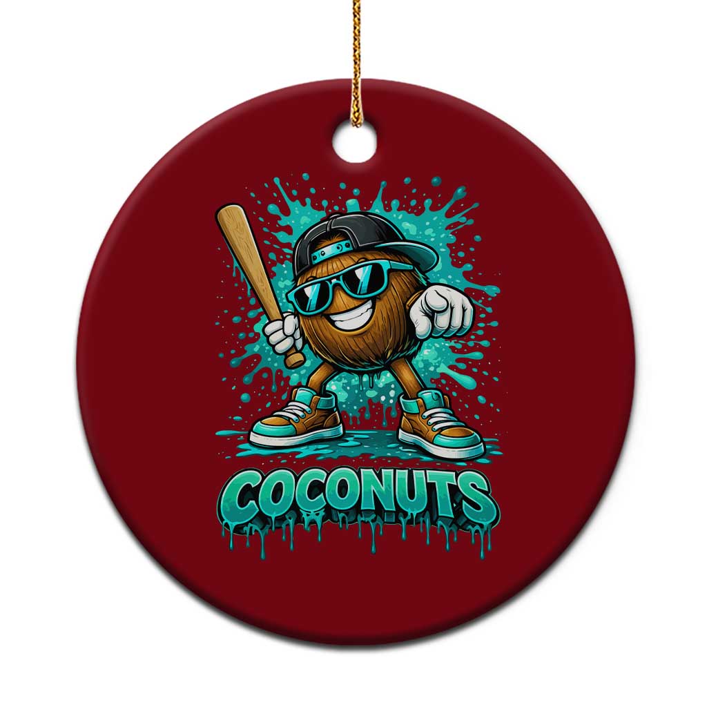 Baseball Coconut Ceramic Ornament Funny Graffiti Splatter Sports TS10 1pc Red Print Your Wear