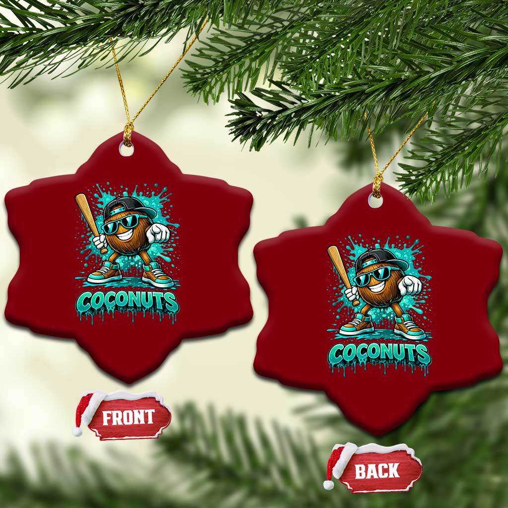 Baseball Coconut Ceramic Ornament Funny Graffiti Splatter Sports TS10 Print Your Wear