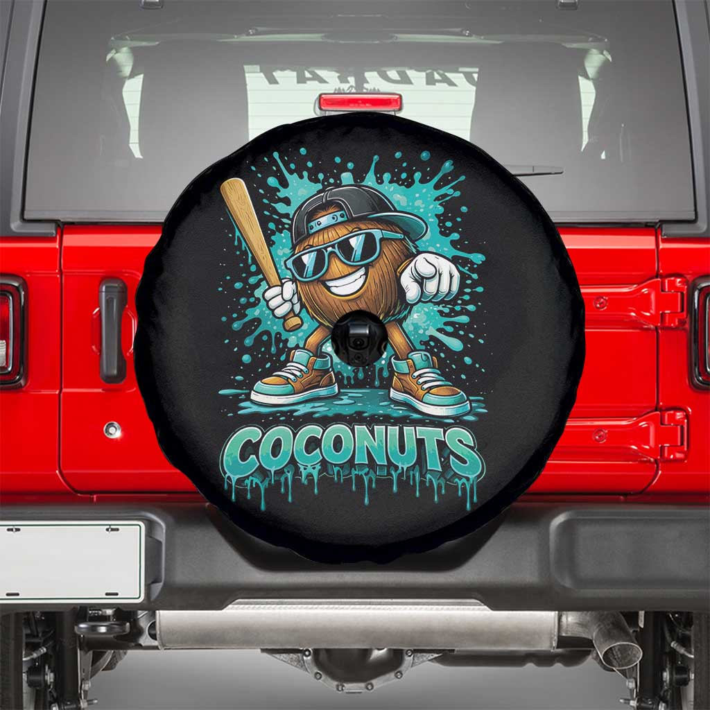 Baseball Coconut Spare Tire Cover Funny Graffiti Splatter Sports TS10 Black Print Your Wear