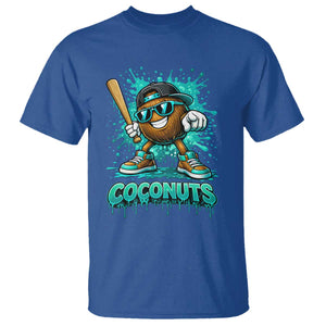 Baseball Coconut T Shirt Funny Graffiti Splatter Sports TS10 Royal Blue Print Your Wear