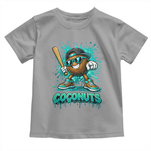 Baseball Coconut Toddler T Shirt Funny Graffiti Splatter Sports TS10 Sport Gray Print Your Wear