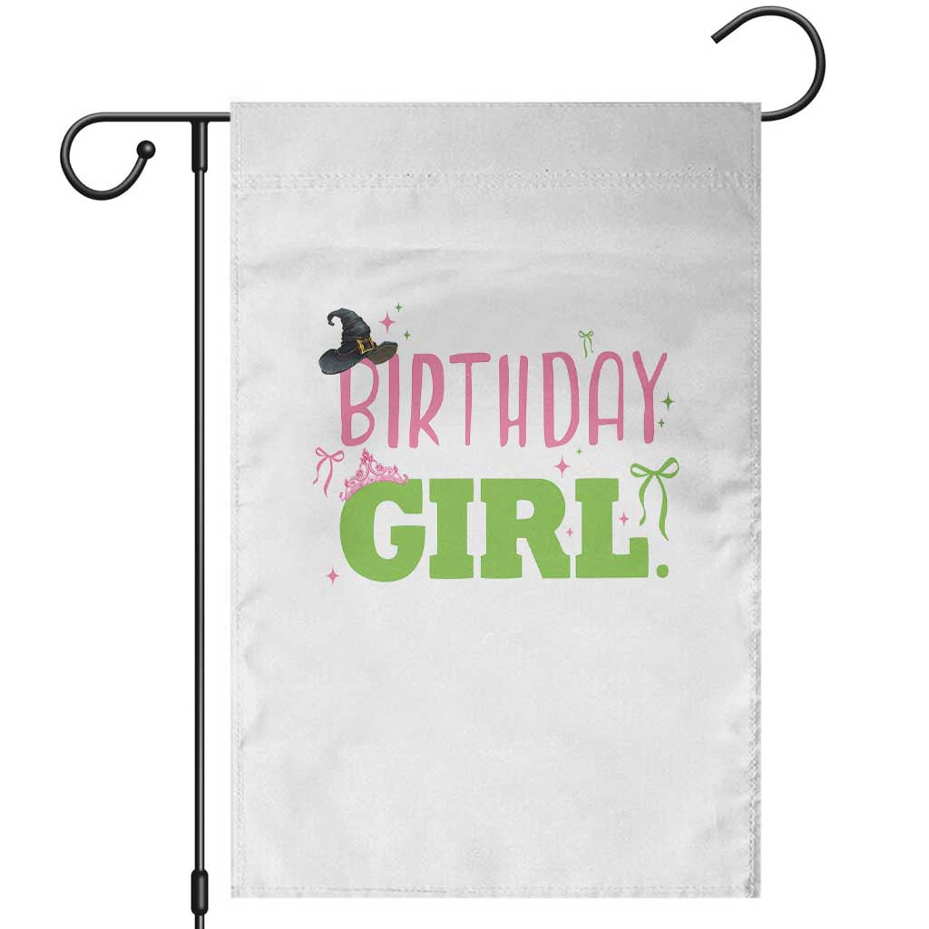 Birthday Girl Garden Flag Witch Pink Green Toddler Baby 1st 2nd 3rd 4th 5th 6th 7th TS10 White Print Your Wear