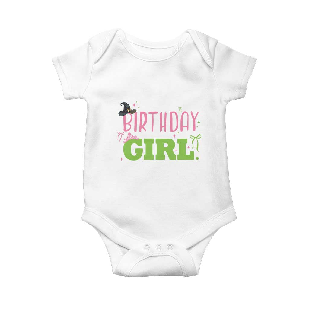 Birthday Girl Baby Onesie Witch Pink Green Toddler Baby 1st 2nd 3rd 4th 5th 6th 7th TS10 White Print Your Wear
