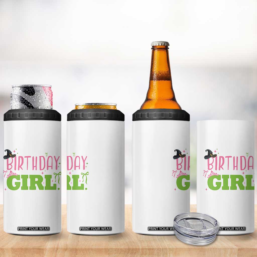 Birthday Girl 4 in 1 Can Cooler Tumbler Witch Pink Green Toddler Baby 1st 2nd 3rd 4th 5th 6th 7th TS10 Print Your Wear