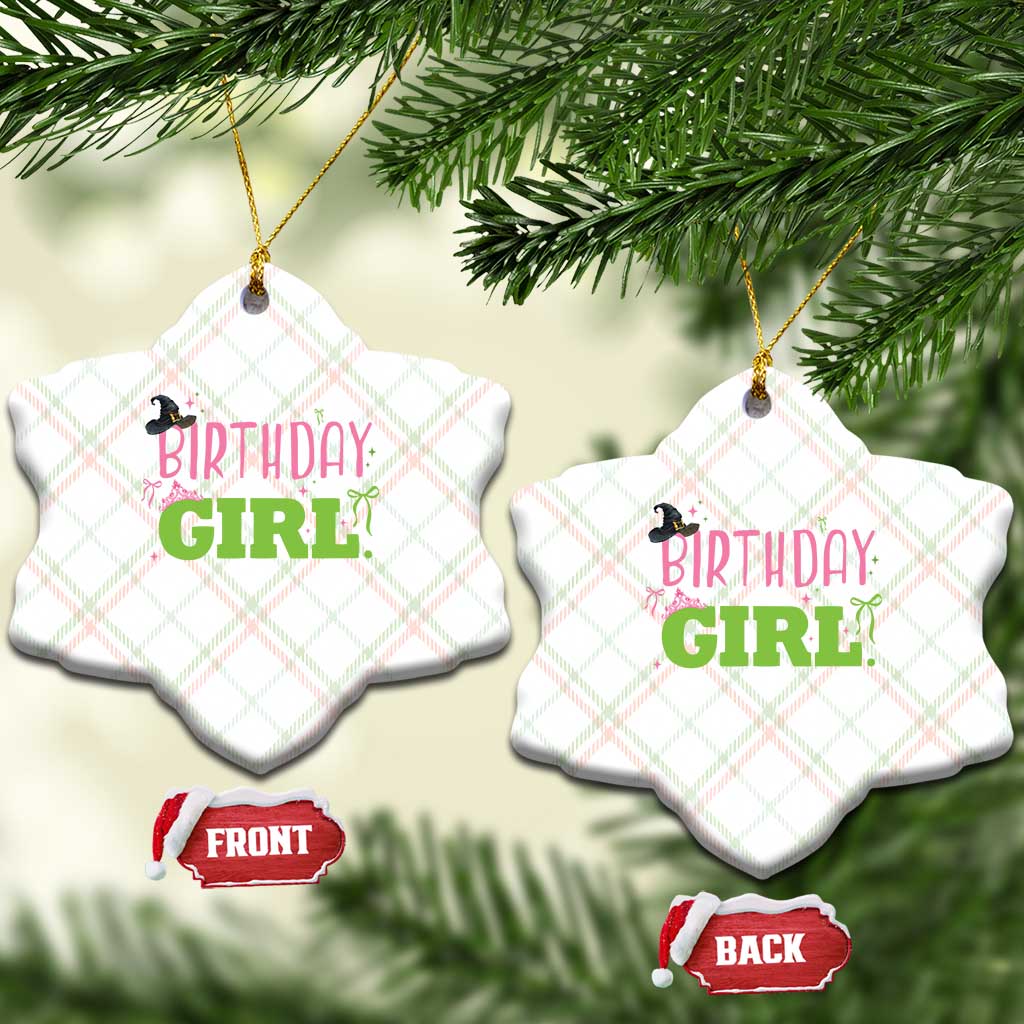 Birthday Girl Ceramic Ornament Witch Pink Green Toddler Baby 1st 2nd 3rd 4th 5th 6th 7th TS10 Print Your Wear