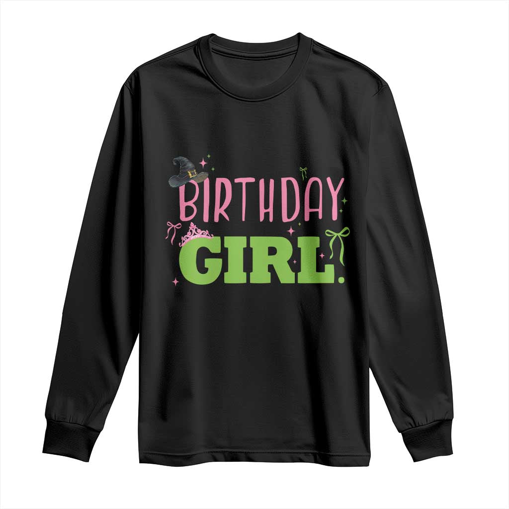 Birthday Girl Long Sleeve Shirt Witch Pink Green Toddler Baby 1st 2nd 3rd 4th 5th 6th 7th TS10 Black Print Your Wear