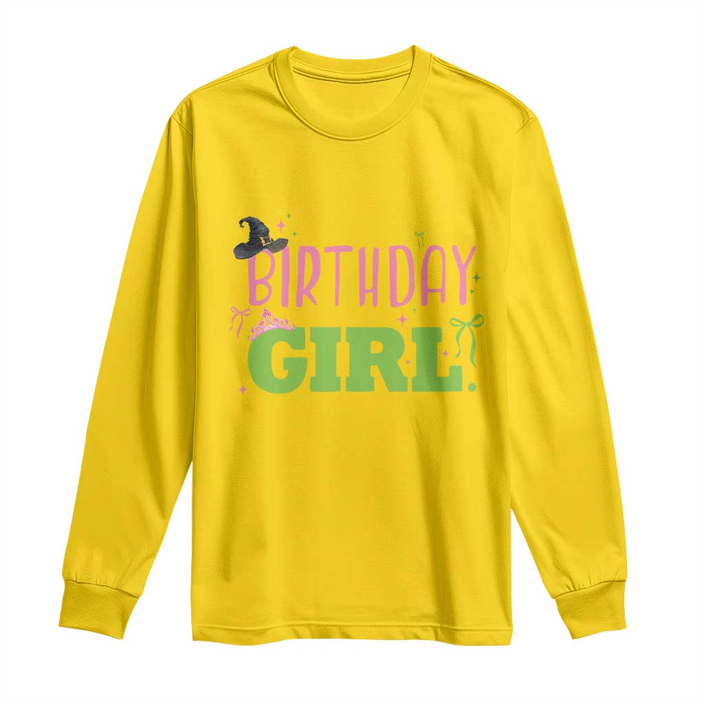 Birthday Girl Long Sleeve Shirt Witch Pink Green Toddler Baby 1st 2nd 3rd 4th 5th 6th 7th TS10 Daisy Print Your Wear