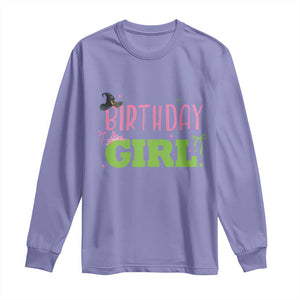 Birthday Girl Long Sleeve Shirt Witch Pink Green Toddler Baby 1st 2nd 3rd 4th 5th 6th 7th TS10 Violet Print Your Wear