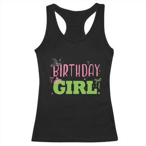 Birthday Girl Racerback Tank Top Witch Pink Green Toddler Baby 1st 2nd 3rd 4th 5th 6th 7th TS10 Black Print Your Wear