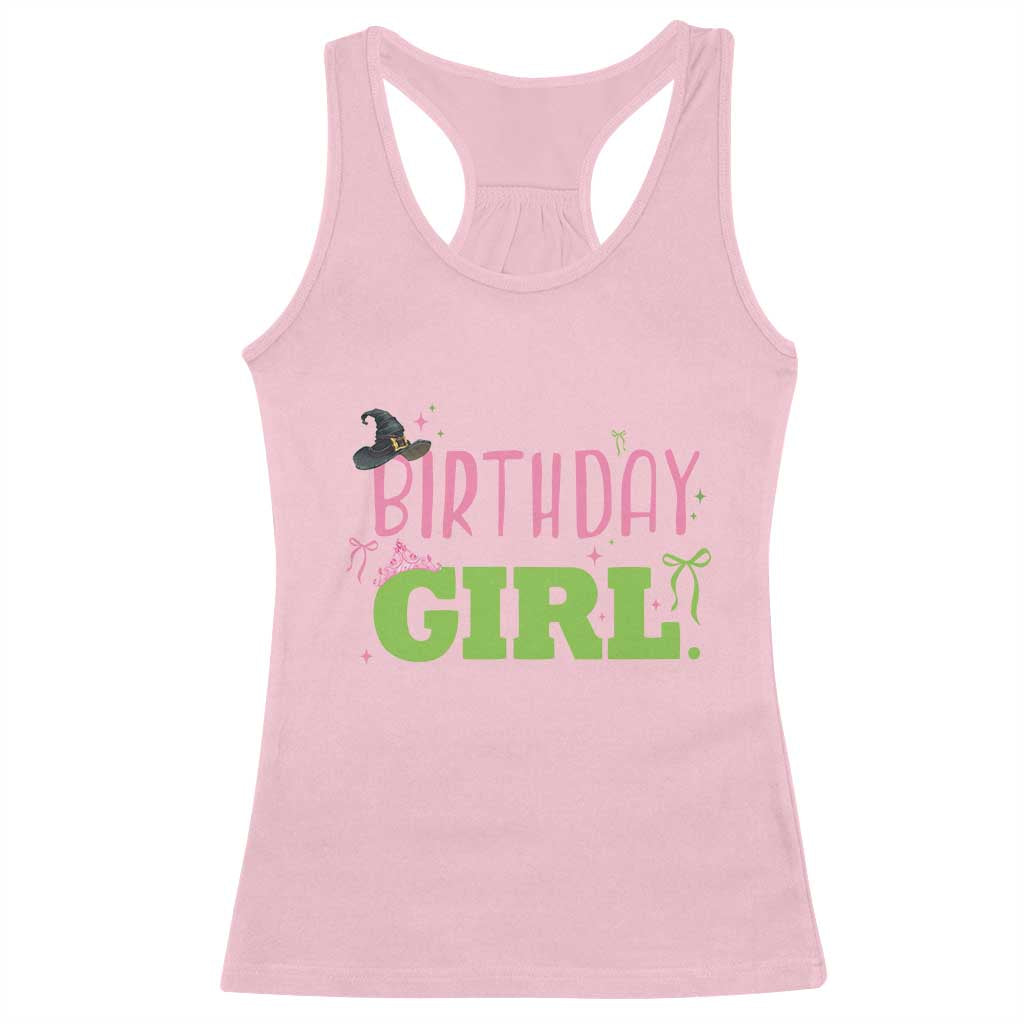 Birthday Girl Racerback Tank Top Witch Pink Green Toddler Baby 1st 2nd 3rd 4th 5th 6th 7th TS10 Light Pink Print Your Wear