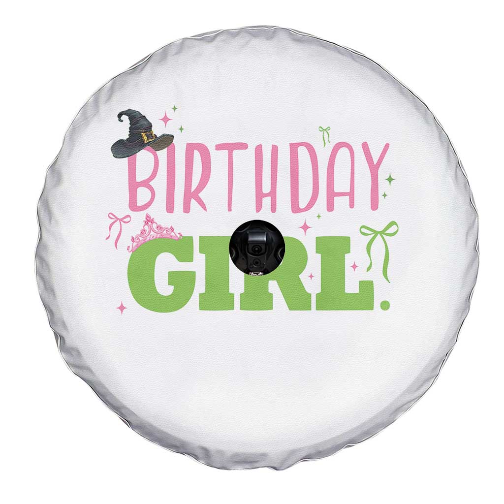 Birthday Girl Spare Tire Cover Witch Pink Green Toddler Baby 1st 2nd 3rd 4th 5th 6th 7th TS10 Print Your Wear