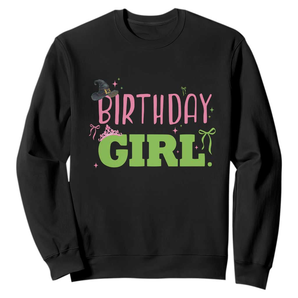 Birthday Girl Sweatshirt Witch Pink Green Toddler Baby 1st 2nd 3rd 4th 5th 6th 7th TS10 Black Print Your Wear