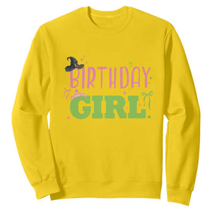 Birthday Girl Sweatshirt Witch Pink Green Toddler Baby 1st 2nd 3rd 4th 5th 6th 7th TS10 Daisy Print Your Wear