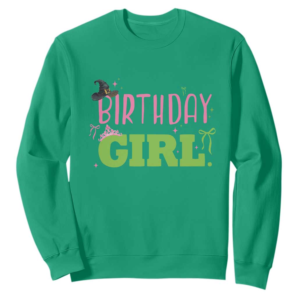 Birthday Girl Sweatshirt Witch Pink Green Toddler Baby 1st 2nd 3rd 4th 5th 6th 7th TS10 Irish Green Print Your Wear