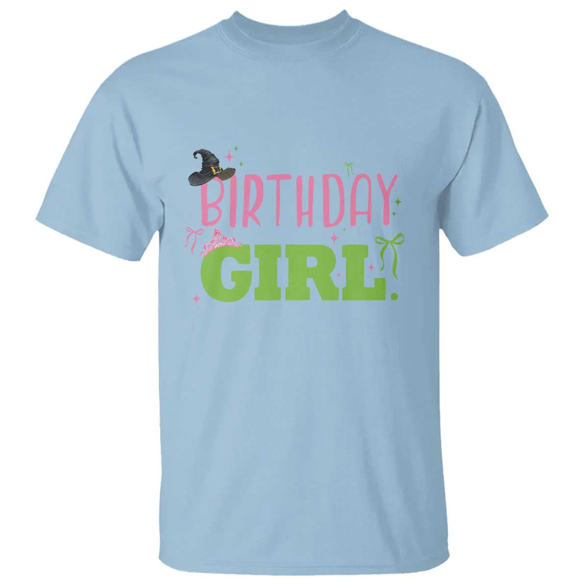 Birthday Girl T Shirt Witch Pink Green Toddler Baby 1st 2nd 3rd 4th 5th 6th 7th TS10 Light Blue Print Your Wear