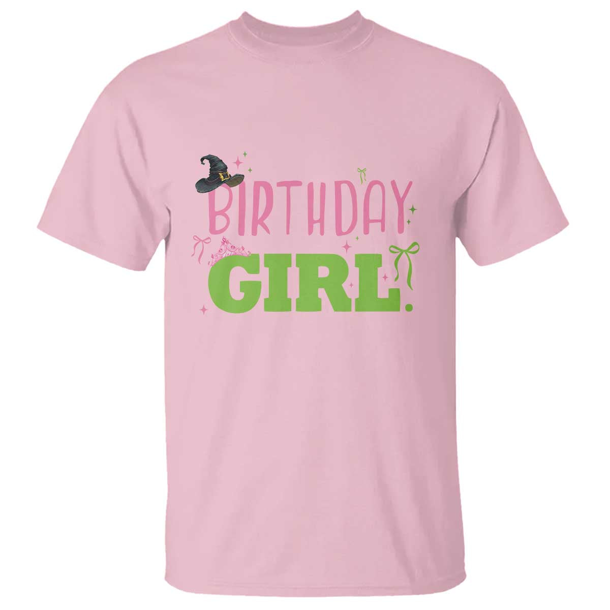 Birthday Girl T Shirt Witch Pink Green Toddler Baby 1st 2nd 3rd 4th 5th 6th 7th TS10 Light Pink Print Your Wear