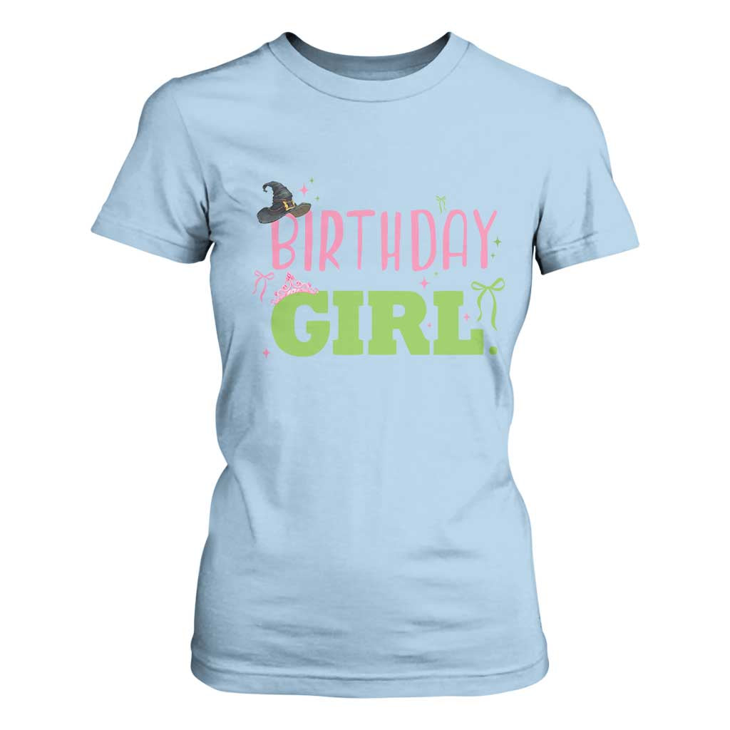 Birthday Girl T Shirt For Women Witch Pink Green Toddler Baby 1st 2nd 3rd 4th 5th 6th 7th TS10 Light Blue Print Your Wear