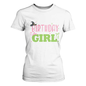 Birthday Girl T Shirt For Women Witch Pink Green Toddler Baby 1st 2nd 3rd 4th 5th 6th 7th TS10 White Print Your Wear
