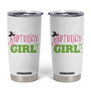 Birthday Girl Tumbler Cup Witch Pink Green Toddler Baby 1st 2nd 3rd 4th 5th 6th 7th TS10 White Print Your Wear