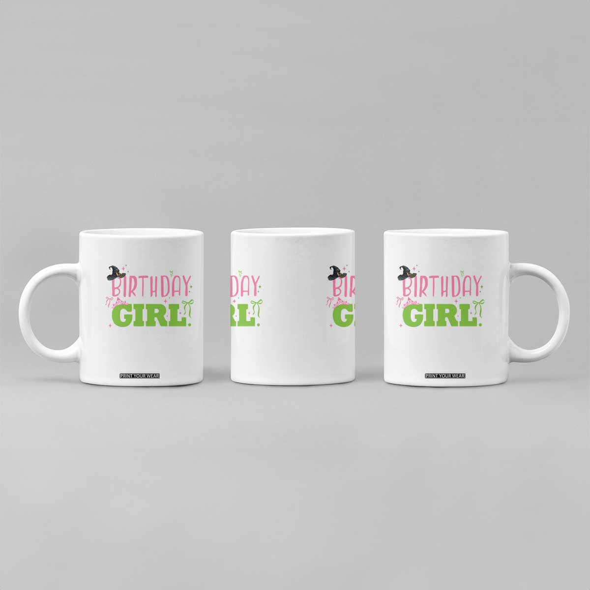 Birthday Girl Coffee Mug Witch Pink Green Toddler Baby 1st 2nd 3rd 4th 5th 6th 7th TS10 Print Your Wear