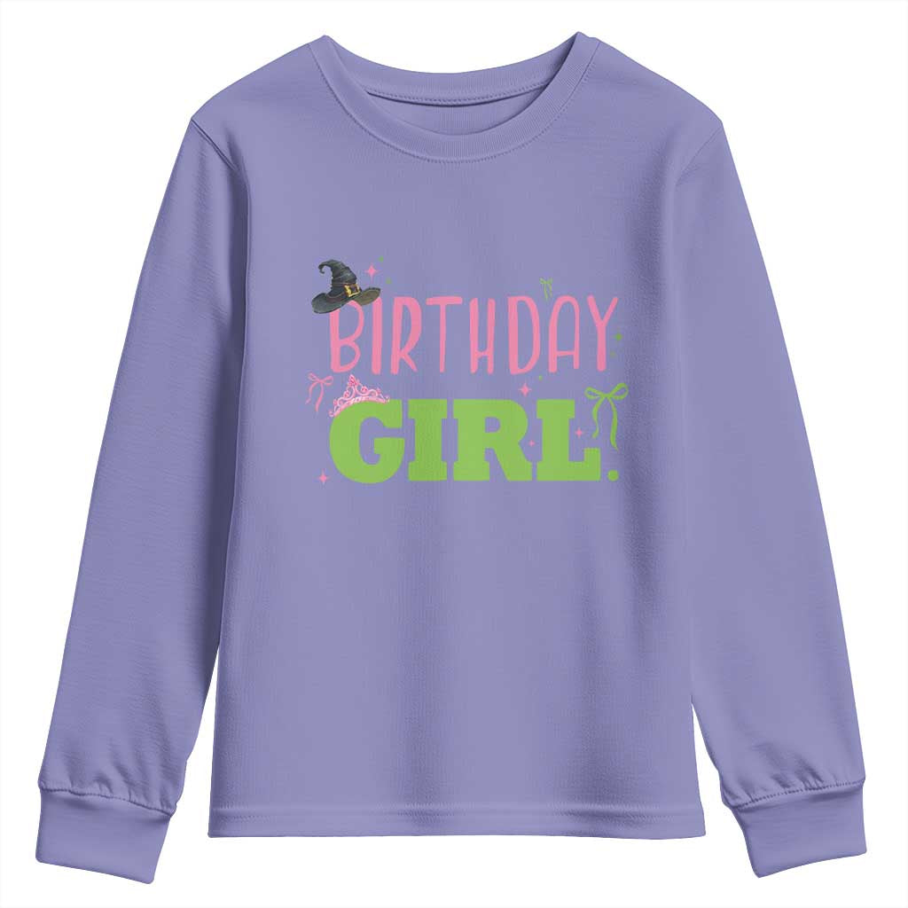 Birthday Girl Youth Sweatshirt Witch Pink Green Toddler Baby 1st 2nd 3rd 4th 5th 6th 7th TS10 Violet Print Your Wear