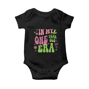 Baby Girl First Birthday Outfit Baby Onesie In My One Year Old Era Witch Pink Green TS10 Black Print Your Wear