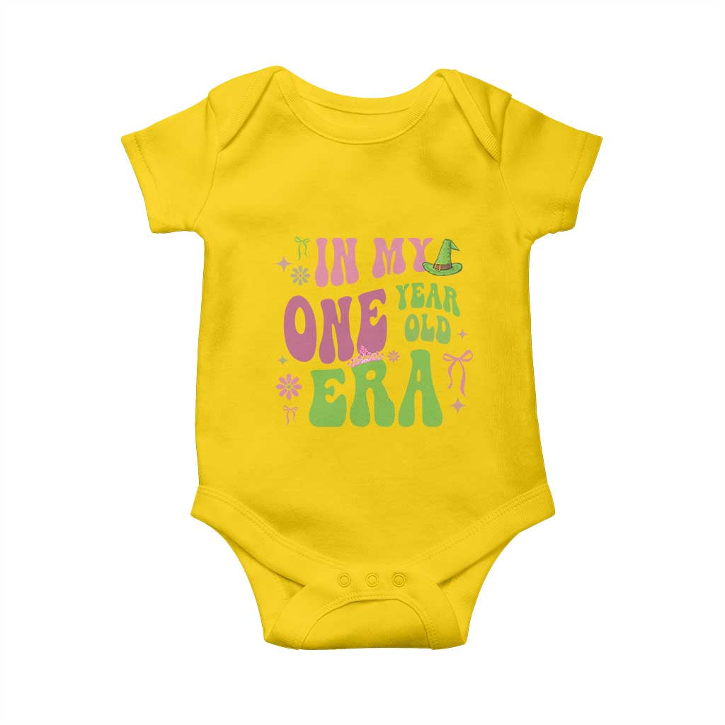 Baby Girl First Birthday Outfit Baby Onesie In My One Year Old Era Witch Pink Green TS10 Daisy Print Your Wear