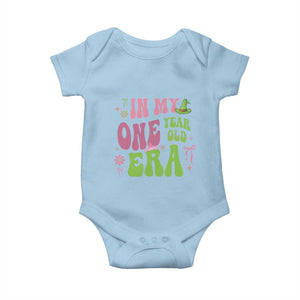Baby Girl First Birthday Outfit Baby Onesie In My One Year Old Era Witch Pink Green TS10 Light Blue Print Your Wear