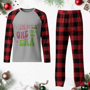 Baby Girl First Birthday Outfit Plaid Pajama Set In My One Year Old Era Witch Pink Green TS10 Buffalo Plaid Print Your Wear
